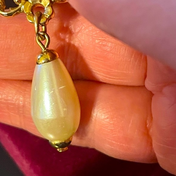 Vintage 1928 Victorian Cherub Angel Pearl Brooch - Picture 6 of 8